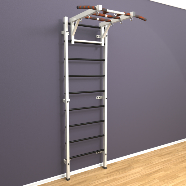 картинка Шведская стенка «LittleSport» White Long черные ступени от магазина Лазалка