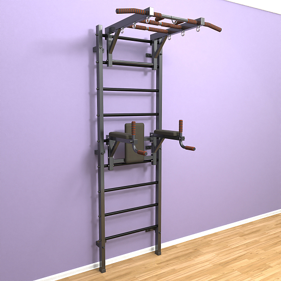 картинка Шведская стенка "LittleSport" Long 2.0 (черный*черный) от магазина Лазалка