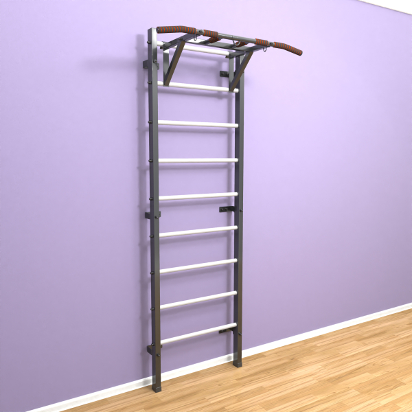 Шведская стенка «LittleSport» Graphite Pull-Up белые ступени