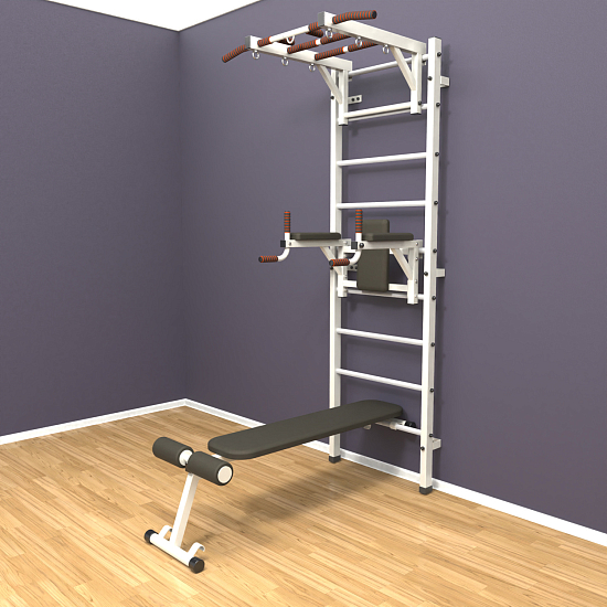 картинка Шведская стенка "LittleSport" Long 3.0 (белый*белый) от магазина Лазалка