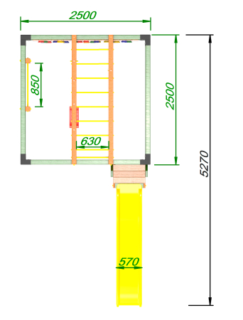 Детская площадка Куб "Вега" с горкой
