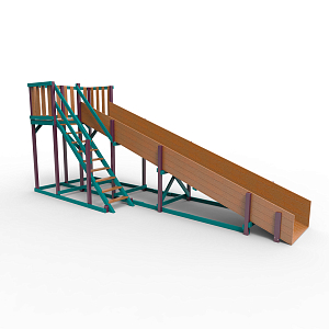 Детская площадка - деревянная горка Пикник "Зима №3" Лила