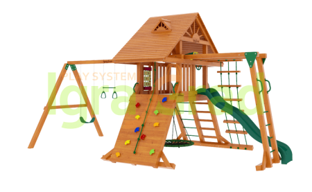 картинка Детская площадка IgraGrad "Крепость Фани с рукоходом" (Дерево) от магазина Лазалка