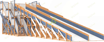 Зимняя горка IgraGrad Snow Fox, скат 18 м мод.2
