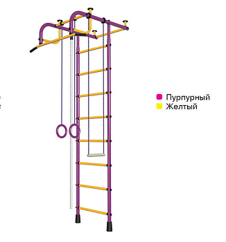 Детский спортивный комплекс ДСК   "Пионер-1" (усиленый) (фиолетовый-желтый)