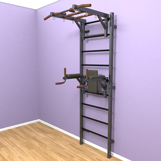 картинка Шведская стенка "LittleSport" Long 2.0 (черный*черный) от магазина Лазалка