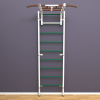 картинка Шведская стенка «LittleSport» Л Белый зеленые ступени от магазина Лазалка