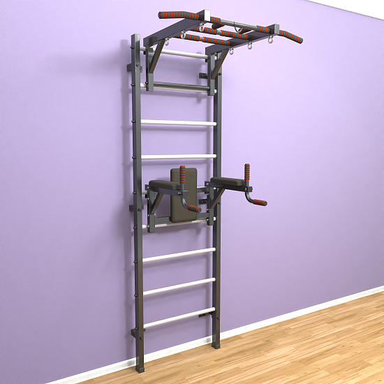 картинка Шведская стенка "LittleSport" Long 2.0 (черный*белый) от магазина Лазалка