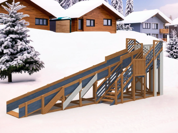 Зимняя горка "IgraGrad Snow Fox", скат 10 м мод.4