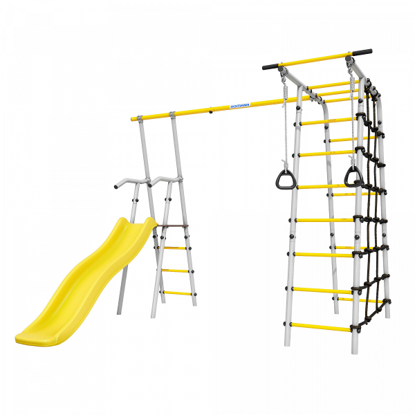 Детский спортивный комплекс для дачи ROMANA Богатырь (желтый/серый) ( Без подвеса)