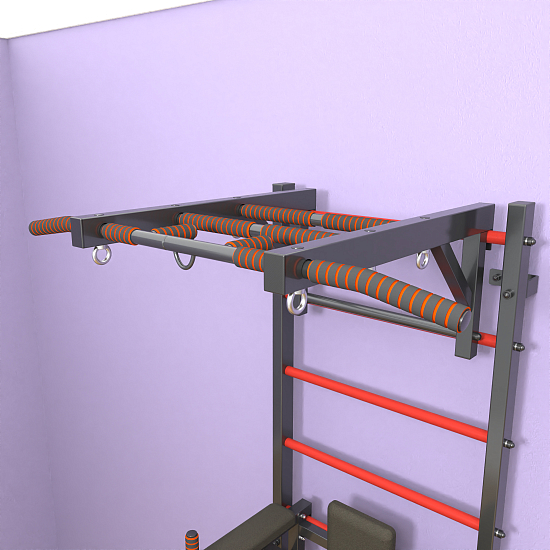 картинка Шведская стенка "LittleSport" Long 2.0 (черный*красный) от магазина Лазалка