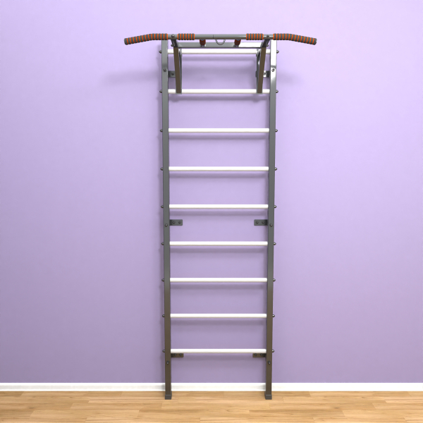 Шведская стенка «LittleSport» Graphite Pull-Up белые ступени